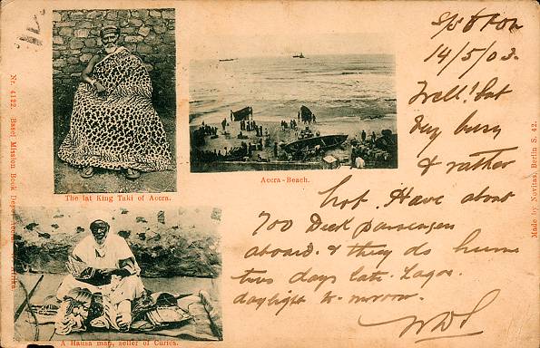 Accra: King Taki, beach, Hausa hawker