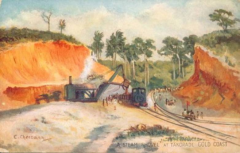 A Steam Shovel at Takoradi, Gold Coast.