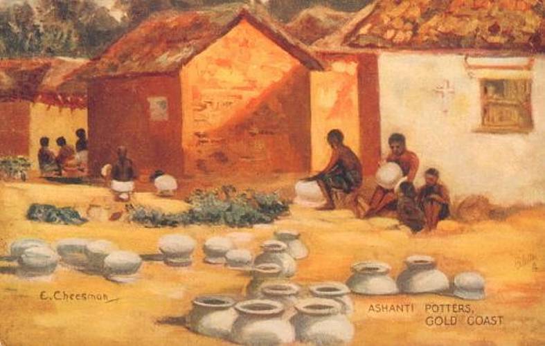 Ashanti potters, Gold Coast. 