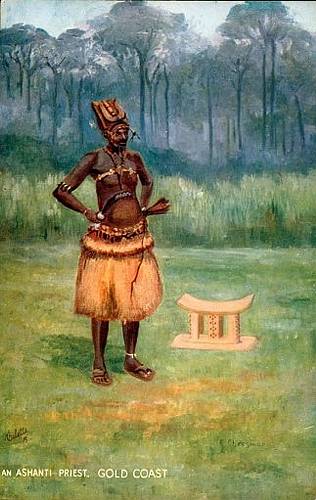 An Ashanti priest, Gold Coast.